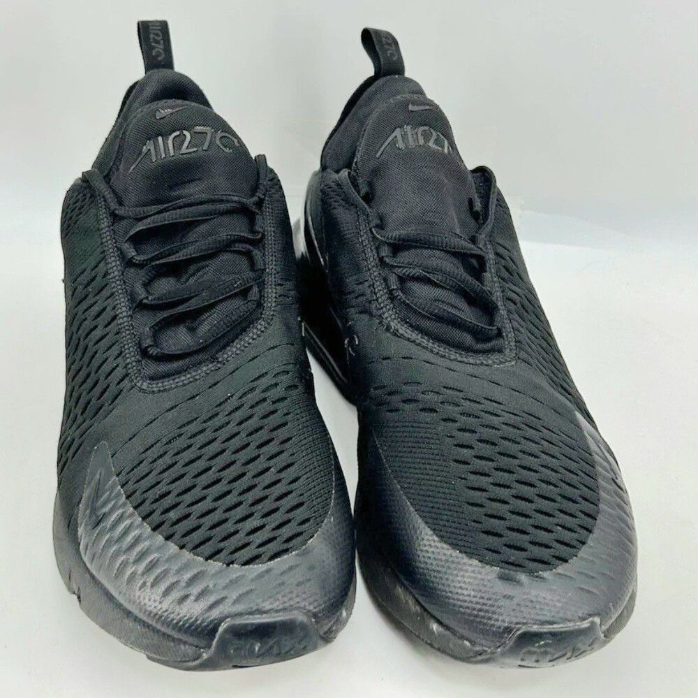 Nike Air Max 270 Low Triple Black Walking Running Sneakers Men’s Size 12